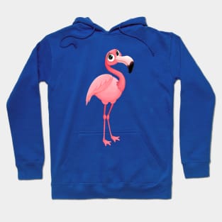 Funny flamingo with cute eyes Hoodie